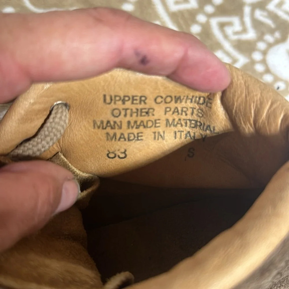 Vintage Vasque Womens Sz 7.5M Hiking Boot Beige Suede Skywalk 7546 Made in Italy - Picture 6 of 10